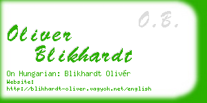 oliver blikhardt business card